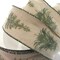 2 1/2" Wired Ribbon Watercolor Winter Snowy Trees Burlap 25 Yards